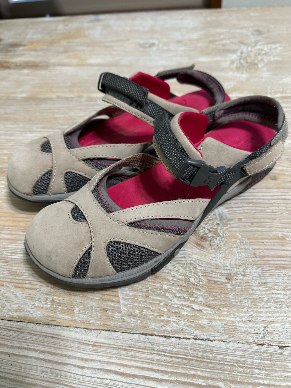 Merrell Azura Wrap Wild Dove Mary Jane Trail Shoe Athletic Sandals Sz 7 Gorpcore